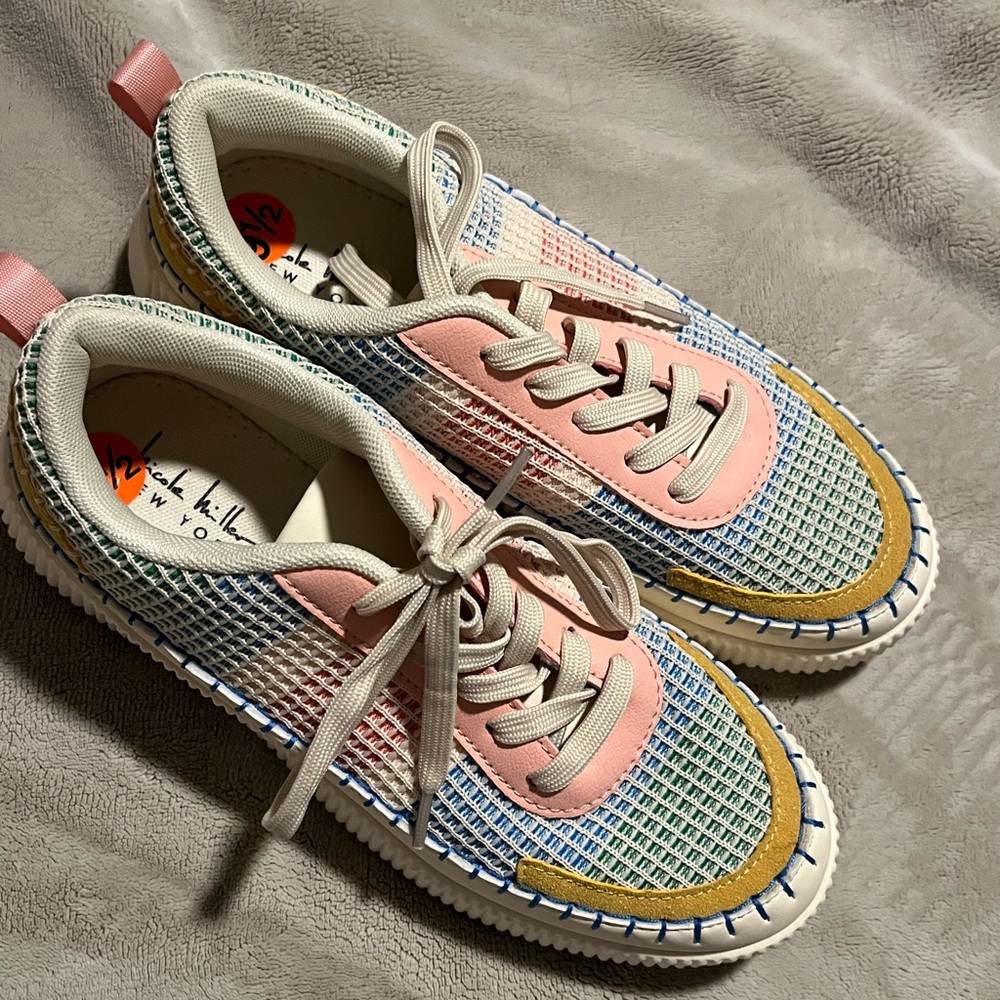 Nicole Miller Multicolor Woven Sneakers